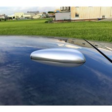 圓夢工廠 中華 三菱 Zinger 勁哥 鯊魚鰭天線改裝飾貼 - 適用原車頂無天線車款黏貼裝飾, 1個, 烤漆銀