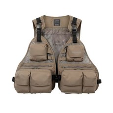 SHIMANO VE-066V 溪釣背心 - 透氣網布自在穿搭, 橄欖色