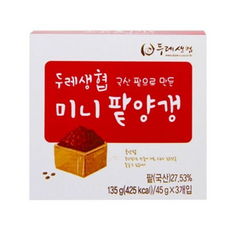 두레생협 미니양갱 팥양갱, 45g, 2개