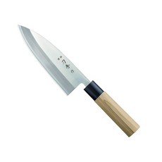 후지 커틀러리 출발(출바) 왼손잡이용 165mm 일본 제조 몰리브덴·바나듐 강 단날 거친 손질 물고기의 머리를 떨어뜨리는 등 뼈째로 두드려 자르는 사용법도 지원 도슈사쿠 몰리브덴·