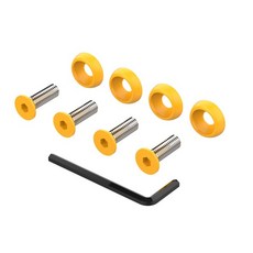 車霸-EX-214 SEIKO 車牌固定螺絲組(黃色) 車牌螺絲 牌照螺絲 車用螺絲 螺帽 四入, 1個, 黃色