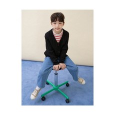 빈폴 키즈 BI615AUE35 Essential 클래식 케이블 브이넥 카디건 블랙 946142