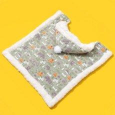 반려동물 옷 귀여운 망토 체크 후드망토 따뜻하고 귀여운 해바라기 자수 디자인 YLP, 1개, 그레이