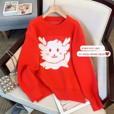 본명년용년식모풀오버니트 가을겨울 루즈 나른한바람에 임산부 스웨터