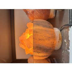 鹽晶燈 居家裝飾燈 臥室夜燈 氣氛照明, 深藍聚寶盆直徑22公分, 5個