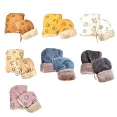 락모터스 자전거 킥보드 핸드워머 스마일 장갑 핸들 토시 방한용품 핸드머프, 옐로우, 1세트