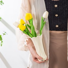 북유럽 인스타 감성 비정형 오브제 화병 거실 현관 인테리어 장식품, 베이지