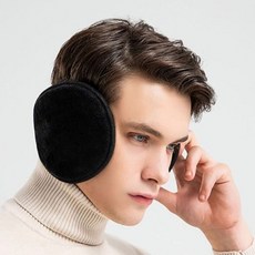 방한귀덮개 블랙 벨벳 방한용 귀도리, 없음