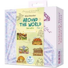 DIAMOND ART CLUB Mini Dazzles - Around The World Part 2 성인용 재미있는 DIY 다이아몬드 페인팅 키트 초보자를 위한 아트 캔버스
