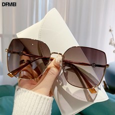 DFMEI 眼鏡時尚大框新款女士太陽鏡金屬架墨鏡復古