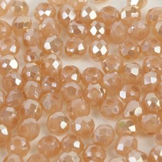 크리스탈 유리 론델컷 론델 비즈 2mm AB, 1세트, F0276. 코랄베이지