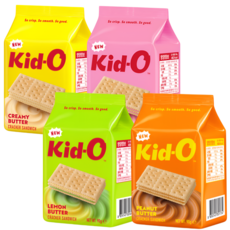 키도 과자 크래커 크리미버터90g+레몬버터90g+딸기크리미90g+피넛 버터90g 4종 세트 샌드위치 비스킷 사무실 간식