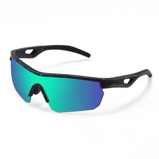 Vcarsian 아동용 선글라스 편광 청소년 야구 선글라스 소프트볼 사이클링 스포츠 선글라스 남아 여아 A3-블랙 컬러 도트 그린 단일 사이즈