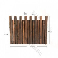 防腐戶外碳化木花園圓木柵欄木頭籬笆圍欄原木色護欄庭院室內木樁, 直徑6*高60/70*長90