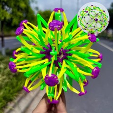 兒童球類益智伸縮開花球 戶外拋接玩具, 1個, -薰衣草紫-【爆款暢銷】,常規款 無夜燈燈