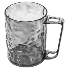 水波紋漱口杯 加厚刷牙杯 洗漱杯 牙刷杯 透明仿玻璃質感, 透明黑, 1個