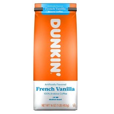 Dunkin' Ho 허니 시나몬 맛 그라운드 커피 325ml11온스 6팩 210281, 프렌치 바닐라, 16 Ounce (Pack of 1), 453g, 1