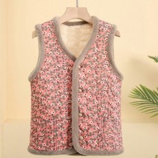 할머니털조끼 엄마 김장조끼 누빔 기모 빅사이즈 할매조끼 촌캉스룩 베스트