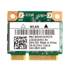 Dell DW1705와 호환되는 PCIE WIFI WLAN 어댑터 CN-0C3Y4J QCWB335 WiFi 카드, as picture shown, 1개