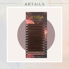 Jovisa 3D單根嫁接睫毛 星棕魅影0.08扁毛 C/CC/D捲度 12排美睫材料, Ｃ,Mix