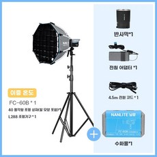 지윤 MOLUS G300 촬영 조명 500W, M. FC60B40 팔각형 소프트 박스에그 그리드 포함