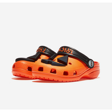 크록스 아동 토들러용 오렌지 호박 LED 캐쥬얼 클로그