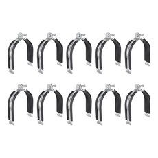 HARFINGTON 10pcs Rubber Cushion Strut Clamp 4-1/2\" Universal Carbon Steel Clamps with Bolt and Nut, HARFINGTON 10pcs Rubber Cushio
