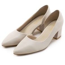 FM SHOES 經典側挖空防潑水粗跟鞋