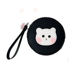 (TD) 원형 가죽 곰돌이 동전지갑 만들기 - 1인세트, 단품, 1개