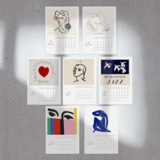 [에이치홈]2026년 2027년 일러스트 앙리 마티스 캘린더 미니 탁상 명화 달력 + 우드거치대 세트, ., 2026년 마티스 달력 + 우드거치대 세트