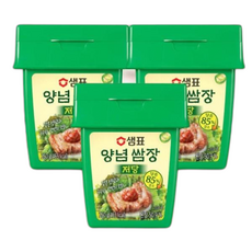 샘표 저당 양념쌈장 들깨가루 마늘 참기름 감칠맛, 250g, 3개