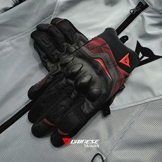 長野總代理 Dainese ERMEX GLOVES新款 短手套 觸控 丹尼斯, 黑紅, 1個