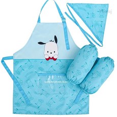 포차코 어린이 앞치마 토시 두건 3종 세트 아동앞치마 아동팔토시
