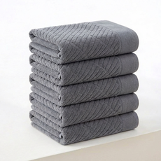 융풍 호텔수건 순면 세면타월 | 도톰한 고급 텍스처 부드러운 촉감, 진회색, 5개