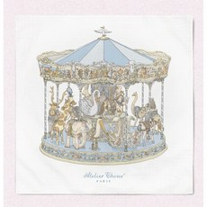 (백화점포장+영수증) 아뜰리에슈 블랭킷 회전목마 블루 + 포장 + 쇼핑백