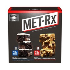MET-Rx 메트 알엑스 빅 헌드레드 슈퍼 쿠키 크런치 앤 초콜릿 칩 쿠키 프로틴바 12p 1.2kg, 1개