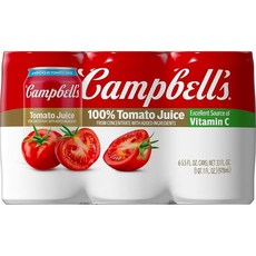 Campbell's 100% 토마토 주스 162.7ml (5.5온스) 캔 (6팩)