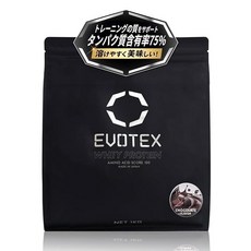 EVOTEX 유청 단백질 1kg 초콜릿 풍미 단백질 함량 75% WPC 국내 제조 녹기 쉬운 11종 비타민 배합 고단백 분말 단백질 초콜릿 맛 훈련 근육 트레이닝, 1g, 1개