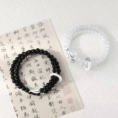 에코플렉트 남자패션팔찌 커플 행운 염주 여성 재물 주얼리 패션 쥬얼리 비즈 안끊어지는 팔찌줄 여자 팔찌