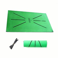 골프 스윙 연습매트 궤적 가이드라인 실내 홈트레이닝 퍼팅 드라이버 아이언 연습용품, 1개, LW궤적 연습 매트