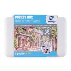 Van Gogh梵谷 專家級塊狀水彩組 (新包裝) - 12色+3色 攜帶型水彩套裝, 12色