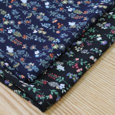 [천매니아] 도비&쉬폰 야생화 2칼라 4종, 쉬폰원단_블랙, 1개