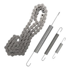 Motoparty 10mm 두께의 솔리드 로터용으로 가공된 Ammco 브레이크 선반용 니켈 도금 표면이 있는 체인 소음기 밴드 충격 흡수 공구 액세서리로 탈착식 스프링 3개, Chain Silencer Band with nicke