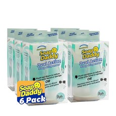 Scrub Daddy Soap Daddy - 주방 싱크대용 양면 액체 접시 비누 디스펜서 + 욕실 청소용 - 리필 가능 + 사용하기 쉬운 조리대 필수품 - 접시 또는 손 비누와, 1개