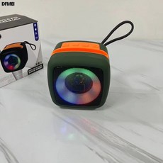 QRU 新款無線藍牙音響便攜式戶外桌面音箱低音震膜呼吸燈X-911低音炮, 內置電池, X911綠色