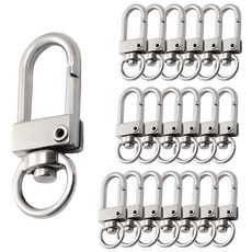 액세서리 키링 부자재 D고리, 니켈, 20개