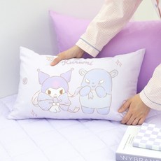 산리오 아동베개 위드리본 쿠로미