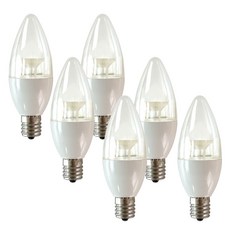 알라딘라이팅 LED 촛대구 E17 중형 전구색(노란빛) 주광색(하얀빛) 인테리어 전구, 6개, 주광색
