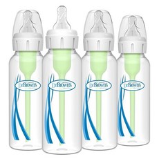 닥터브라운 옵션스 플러스 내로우넥 P단계 젖병 60ml 4팩143867, 투명, 226.8g(8온스), 4팩