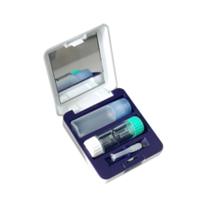 렌즈소녀 네모캐리어 휴대용 드림 하드렌즈 케이스, 화이트, 1세트